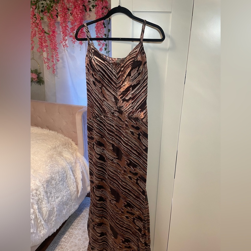Evening gown fishtail style “montage by mon Cheri”